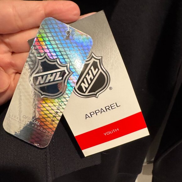 New Jersey Devils Youth Authentic Pullover Hoodie  9K5B7FFTT-NJD NEW with TAGS - Picture 3 of 6